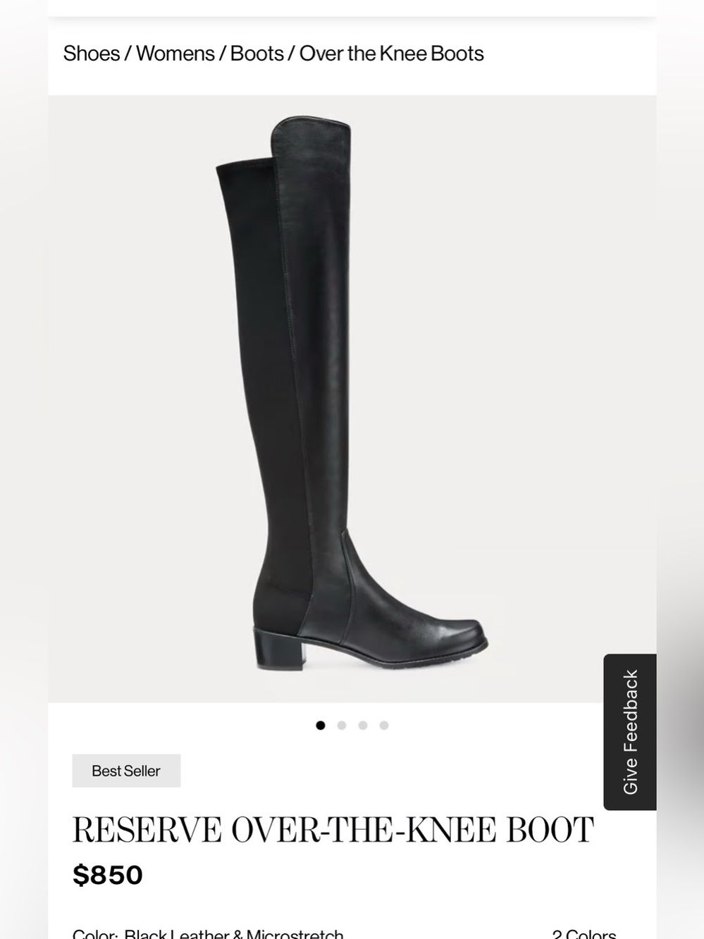 Stuart Weitzman Reserve Over-The-Knee Boot - Black